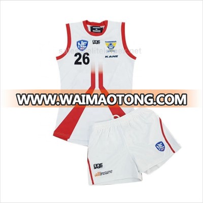 custom sublimated AFL shorts and rugby jersey