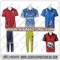 custom team cricket jerseys club training circket shirts sublimated quick dry polo